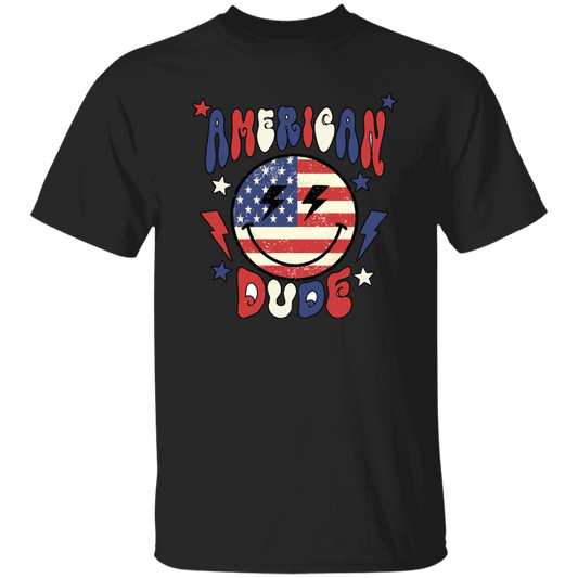 American Dude, Proud Of America, American Smile, Retro American Unisex T-Shirt