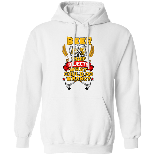 Win The Game, Axe Object, Beer And Sharp, Gift For Winner Pullover Hoodie