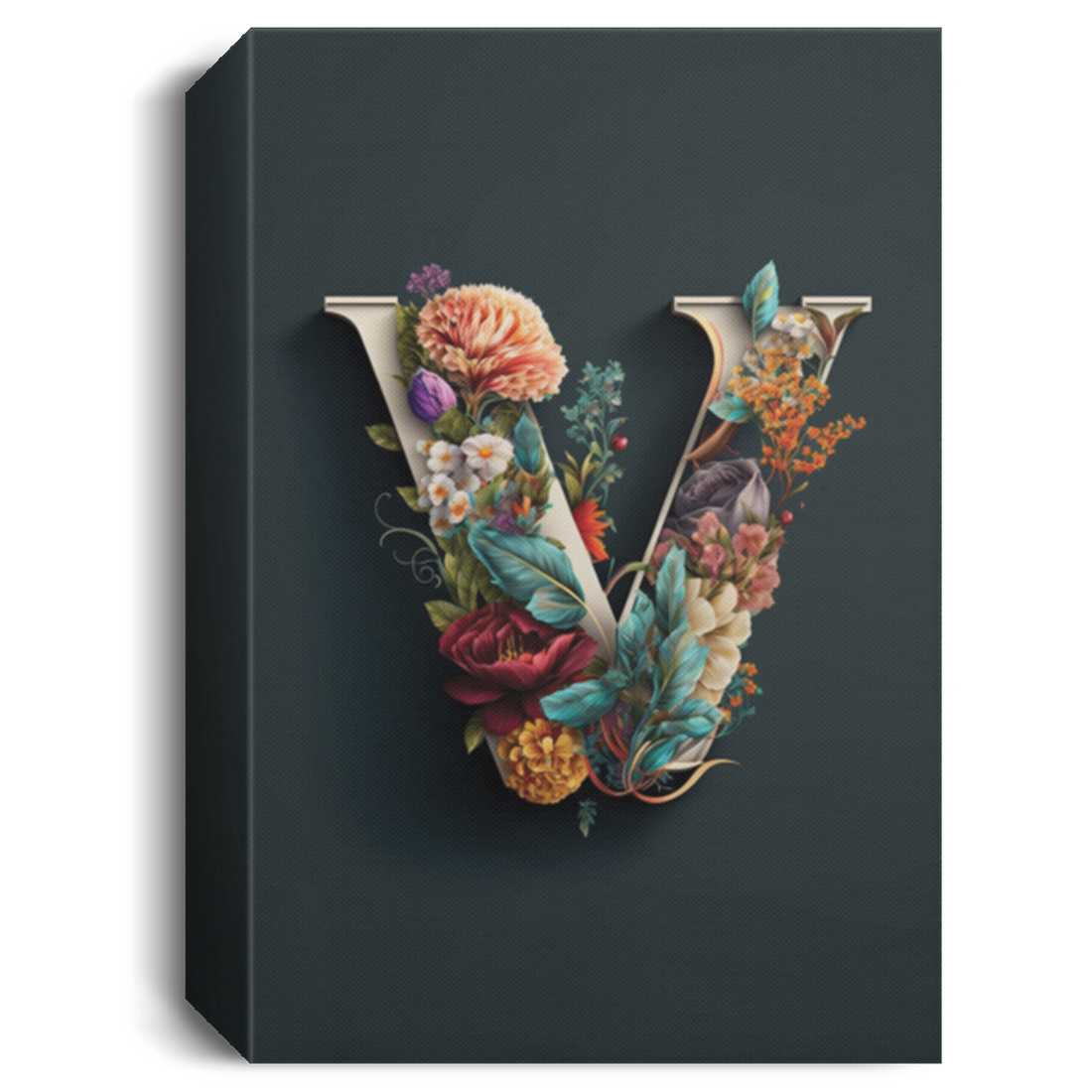 V Letter, Gift For Who Named V Letter, Classic V Gift Canvas