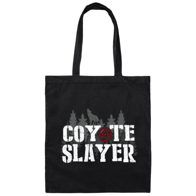 Retro Coyote Hunters Coyote Slayer Hunting Canvas Tote Bag