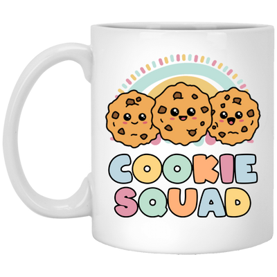 Groovy Cookies, Cookie Squad, Cute Cookie, Funny Cookie White Mug