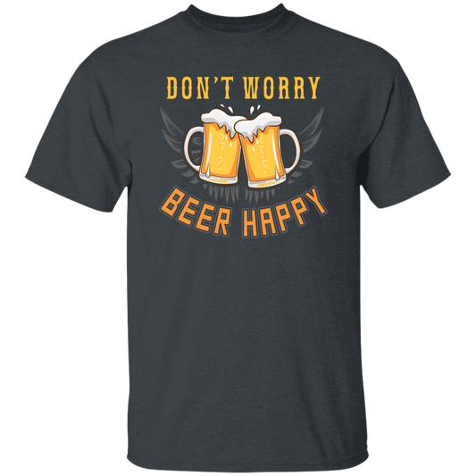Don't Worry, Beer Happy, Cheer Up, Beer Retro Unisex T-Shirt