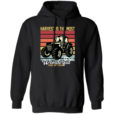 Harvest Is The Most Wondeful Time Of Year, Retro Farmer Pullover Hoodie