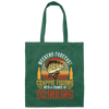 Weekend Forecast, Crappie Fishing With A Chance Of Drinking, Retro Fishing Canvas Tote Bag