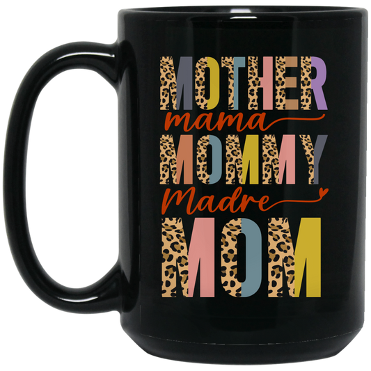 Mother's Day Gifts, Mama Groovy, American Mom, Madre, Mommy Black Mug