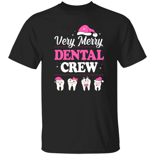 Very Merry Dental Crew, Set Of Tooth, Trendy Christmas, Merry Christmas, Trendy Christmas Unisex T-Shirt