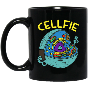 Cellfie Love Gift, Biology Teacher, Body Cell, Love Cells, Best Cells Black Mug