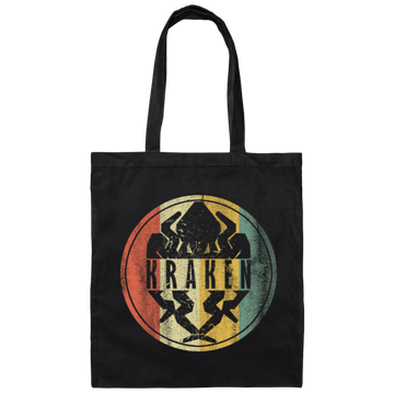 Vintage Octopus Squid Kraken Cthulhu Monster Retro Canvas Tote Bag