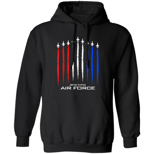 American Flag, Air Force, US Veterans, 4th Of July, Love Plane Gift Pullover Hoodie