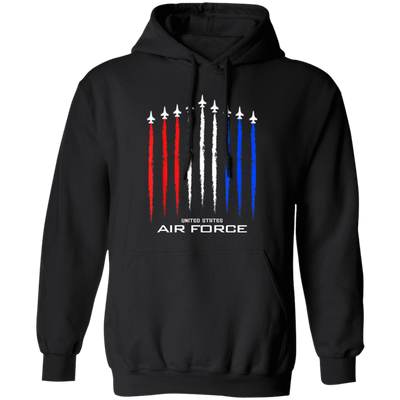 American Flag, Air Force, US Veterans, 4th Of July, Love Plane Gift Pullover Hoodie