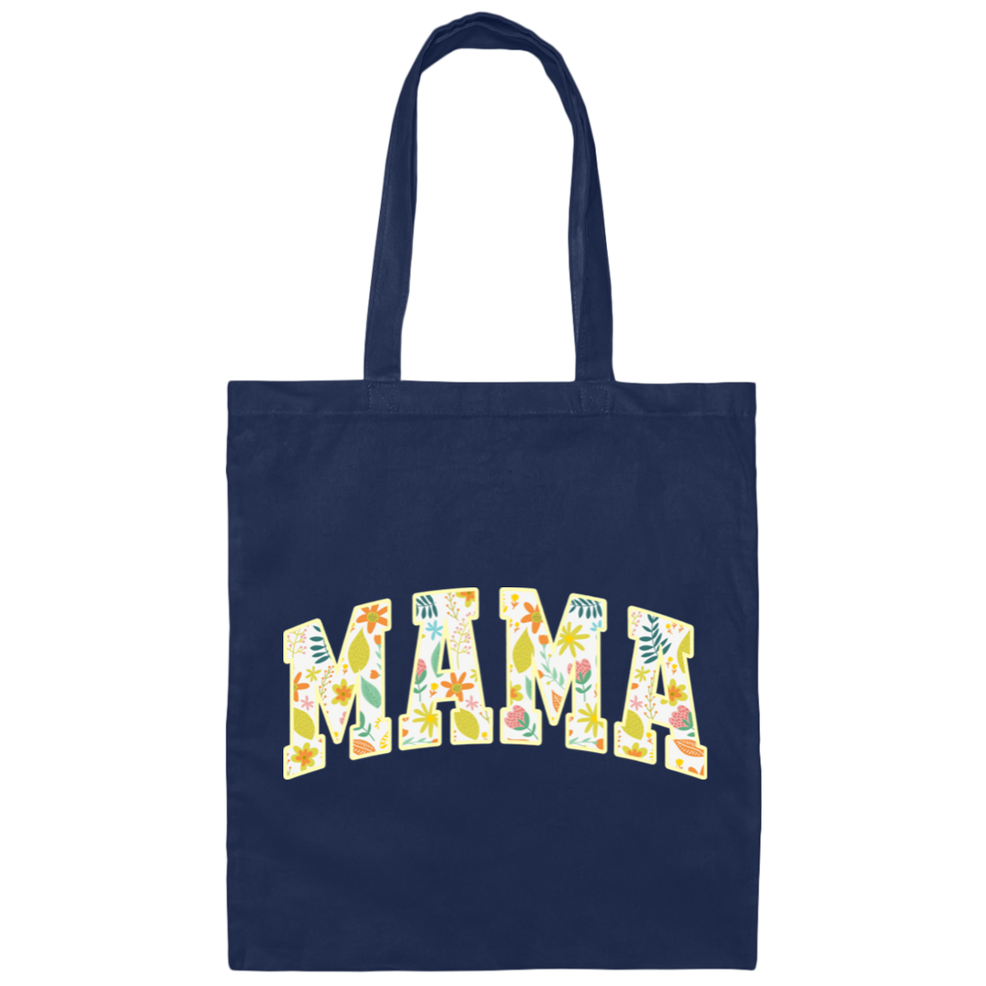 Mama Gift, Floral Mama, Mama Varsity, Mama Design, Mother's Day-yellow Canvas Tote Bag