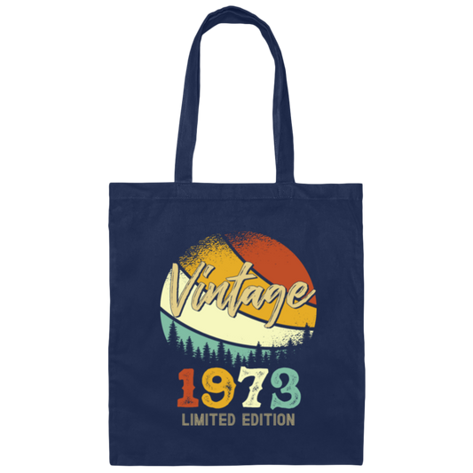 Vintage 1973 Limited, Year of Vintage 1973 Canvas Tote Bag