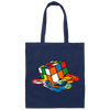 Melting Rubik's Cube, Cube Toy, Rubik Fan, Love Rubik, Cube Player Gift Canvas Tote Bag