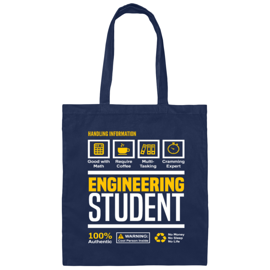 Handling Information, Engineering Student Lover Gift Canvas Tote Bag