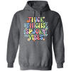 Thick Thighs Spooky Vibes, Spooky Boo, Groovy Boo Pullover Hoodie