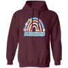 Sunkissed, Groovy Rainbow, Butterfly, Flower, Kid Design Pullover Hoodie