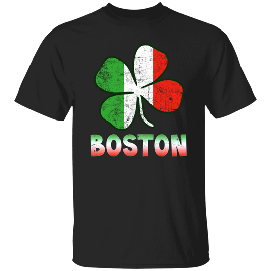 Celebrate St. Patrick's Day with this Boston Irish Flag T-Shirt. Show off your love for Boston and Irish heritage with this Patrick Gift. Perfect for any occasion, this unisex T-Shirt is a must-have addition to your wardrobe. Made with high-quality materials for comfort and style.