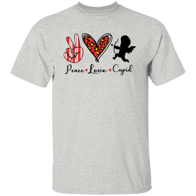 Peace Love Cupid, Leopard Heart, Cupid Lover, Valentine's Day, Trendy Valentine Unisex T-Shirt