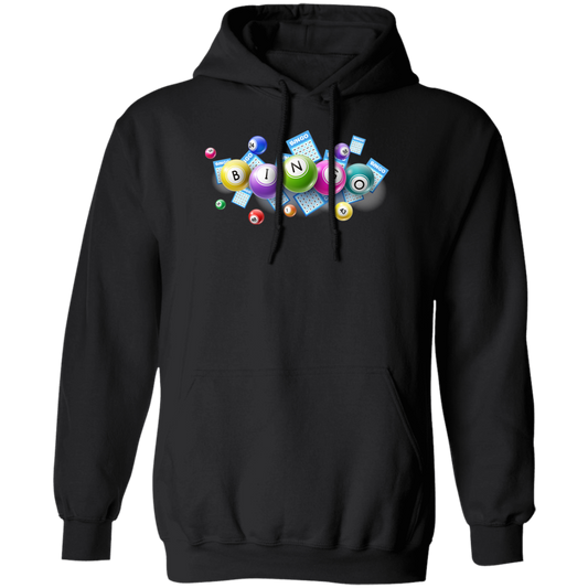 Bingo Balls And Bingo Tickets, Lottery Ticket, Win Bingo Pullover Hoodie