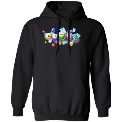 Bingo Balls And Bingo Tickets, Lottery Ticket, Win Bingo Pullover Hoodie