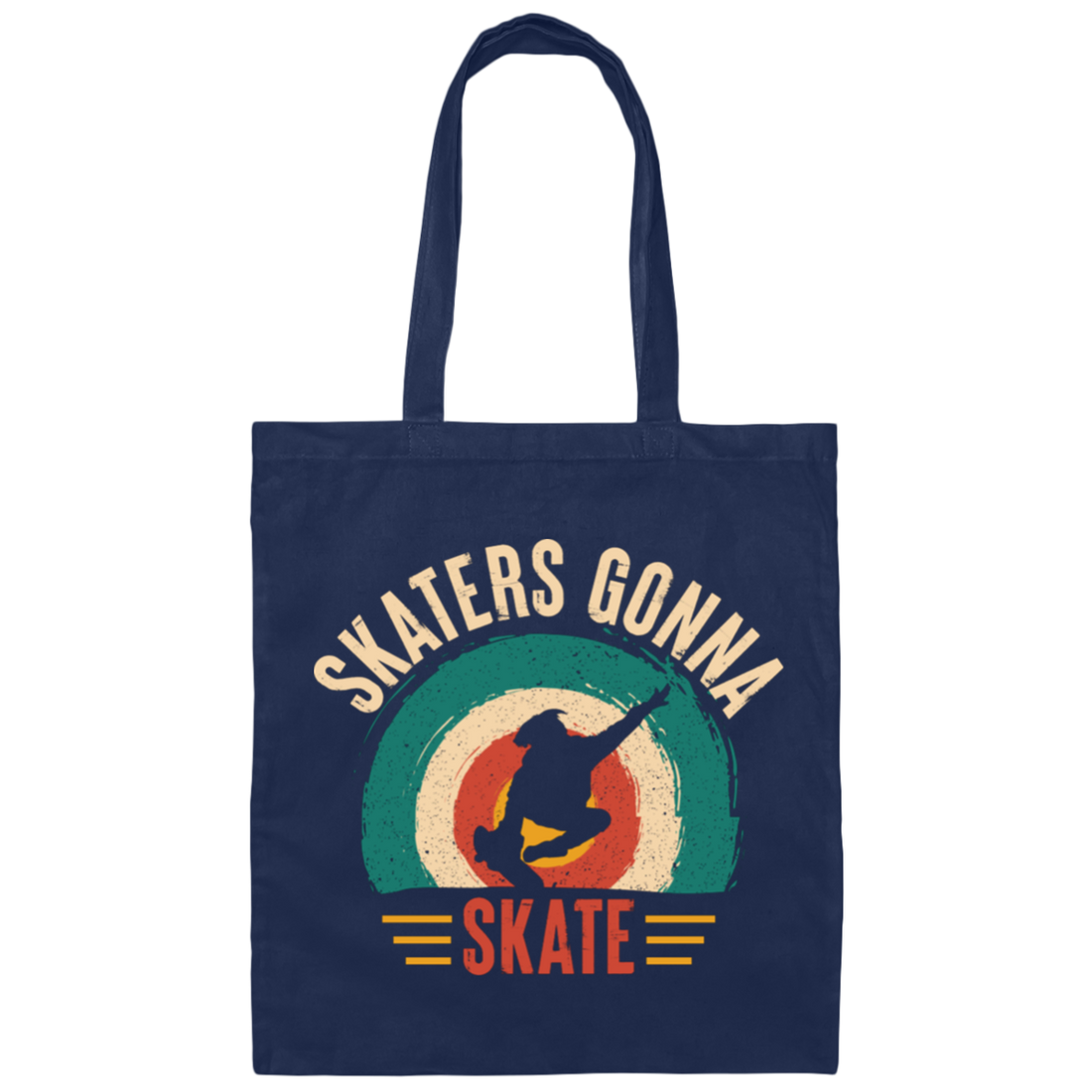 Skaters Gonna Skate, Retro Skate, Skating Vintage Canvas Tote Bag