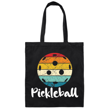 Pickleball, Retro Pickleball, Playing Pickleball Canvas Tote Bag