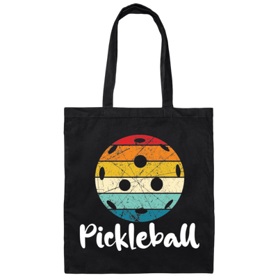 Pickleball, Retro Pickleball, Playing Pickleball Canvas Tote Bag
