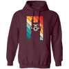 Llama Silhouette, Retro Llama, Funny Llama Pullover Hoodie