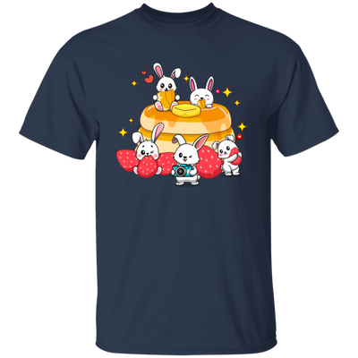 Bunnies With Pancake, Strawberries And Pancake Unisex T-Shirt