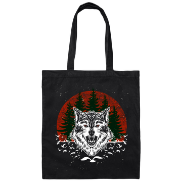 Cool Wolf, Wolf Lover Gift, The Wild Gift, Retro Wolf, Wildwolf Love Gift Canvas Tote Bag