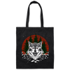 Cool Wolf, Wolf Lover Gift, The Wild Gift, Retro Wolf, Wildwolf Love Gift Canvas Tote Bag