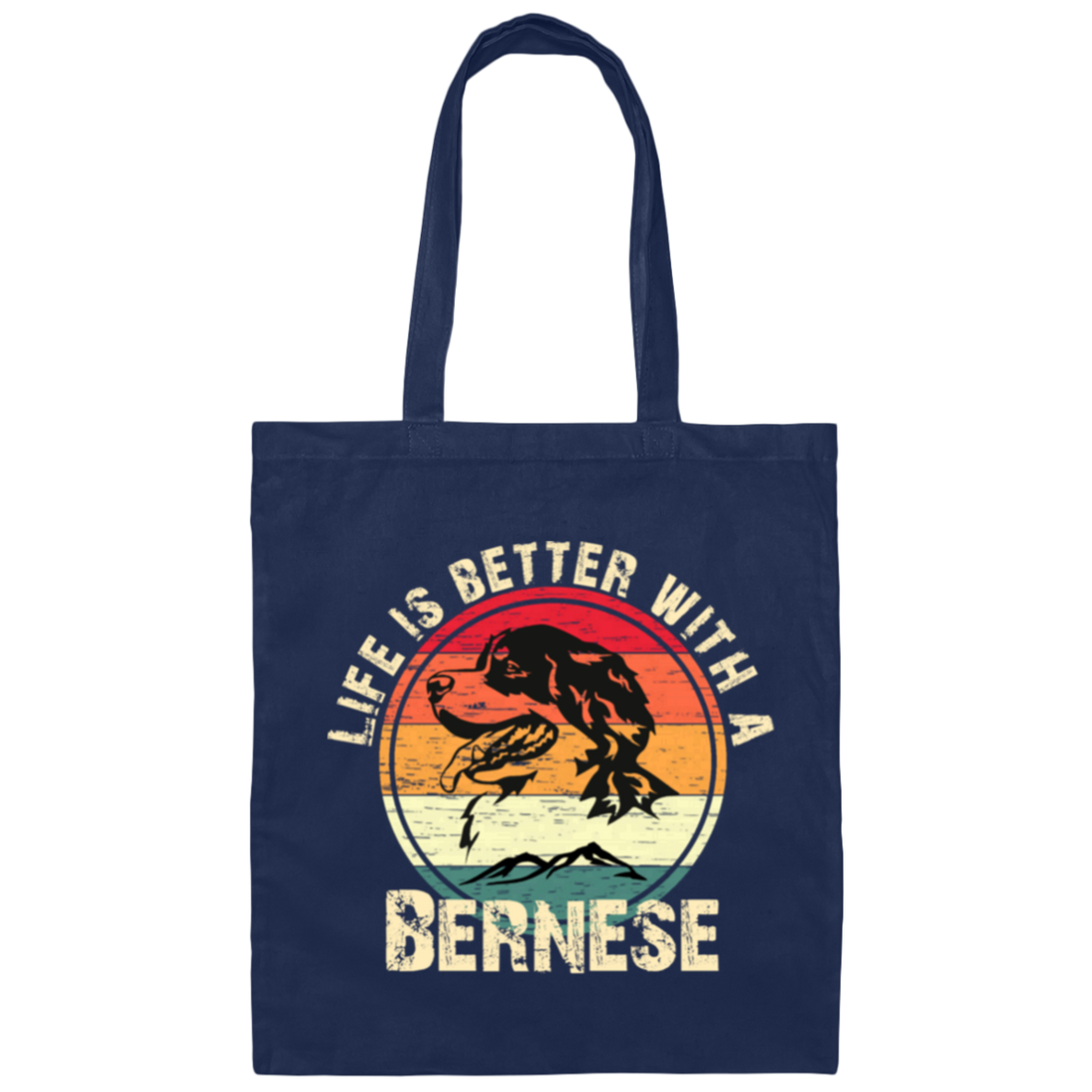 Bernese Mountain Dog, Bernese Mountain Canvas Tote Bag