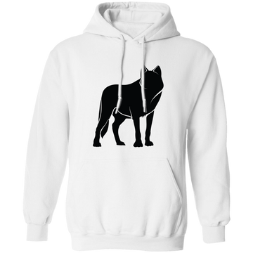 Fox Silhouette, Show Fox, Fox In Abstract, Animal Silhouette Black Pullover Hoodie