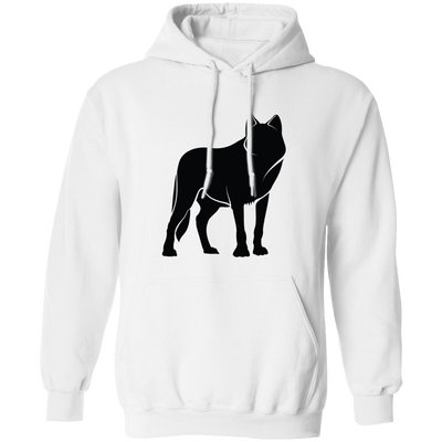 Fox Silhouette, Show Fox, Fox In Abstract, Animal Silhouette Black Pullover Hoodie