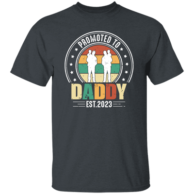 Promoted To Daddy, Retro Dad And Son, Father's Day Gifts Unisex T-Shirt