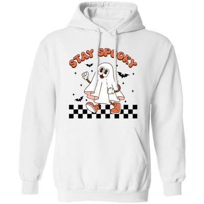 Stay Spooky, Happy Halloween, Cute Boo, Groovy Boo, Trendy Halloween Pullover Hoodie