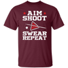 Aim Shoot Swear Repeat, Billiard Lover, Love Billiard Unisex T-Shirt