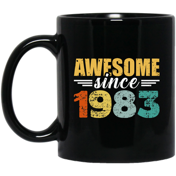 Awesome Since 1983, Vintage 1973, Love Gift 1973, Limited Edition 1973 Black Mug
