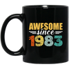 Awesome Since 1983, Vintage 1973, Love Gift 1973, Limited Edition 1973 Black Mug