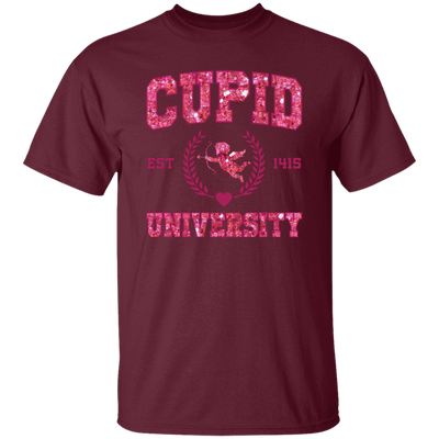 Cupid University, Est 1415, Pink Glitter Cupid, Glitter Valentine, Valentine's Day, Trendy Valentine Unisex T-Shirt