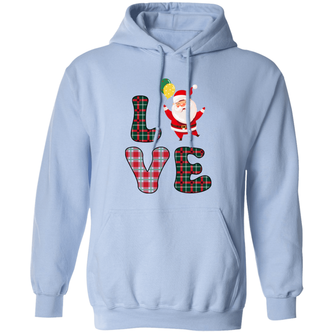 Love Santa, Love Christmas, Caro Christmas Pullover Hoodie
