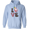 Love Santa, Love Christmas, Caro Christmas Pullover Hoodie