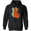 Peace Sign, Retro Peace Sign, Love Peace, Say Hi Pullover Hoodie