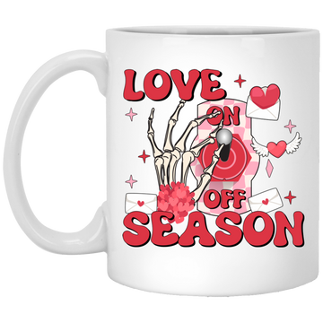 Love On, Love Season, Turn On The Love, Turn On Valentine White Mug