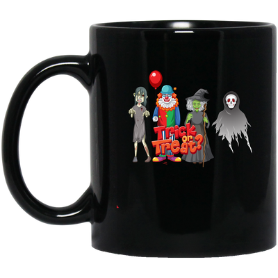 Trick Or Treat, Happy Halloween, Halloween Party Black Mug