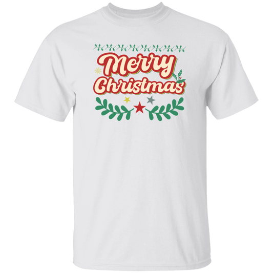 Merry Christmas, Xmas Pattern, 3D Text Christmas, Merry Christmas, Trendy Christmas Unisex T-Shirt