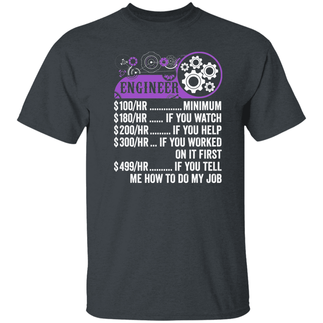 Engineer Hourly Rate, Funny Engineer, Best Of Engineer Unisex T-Shirt