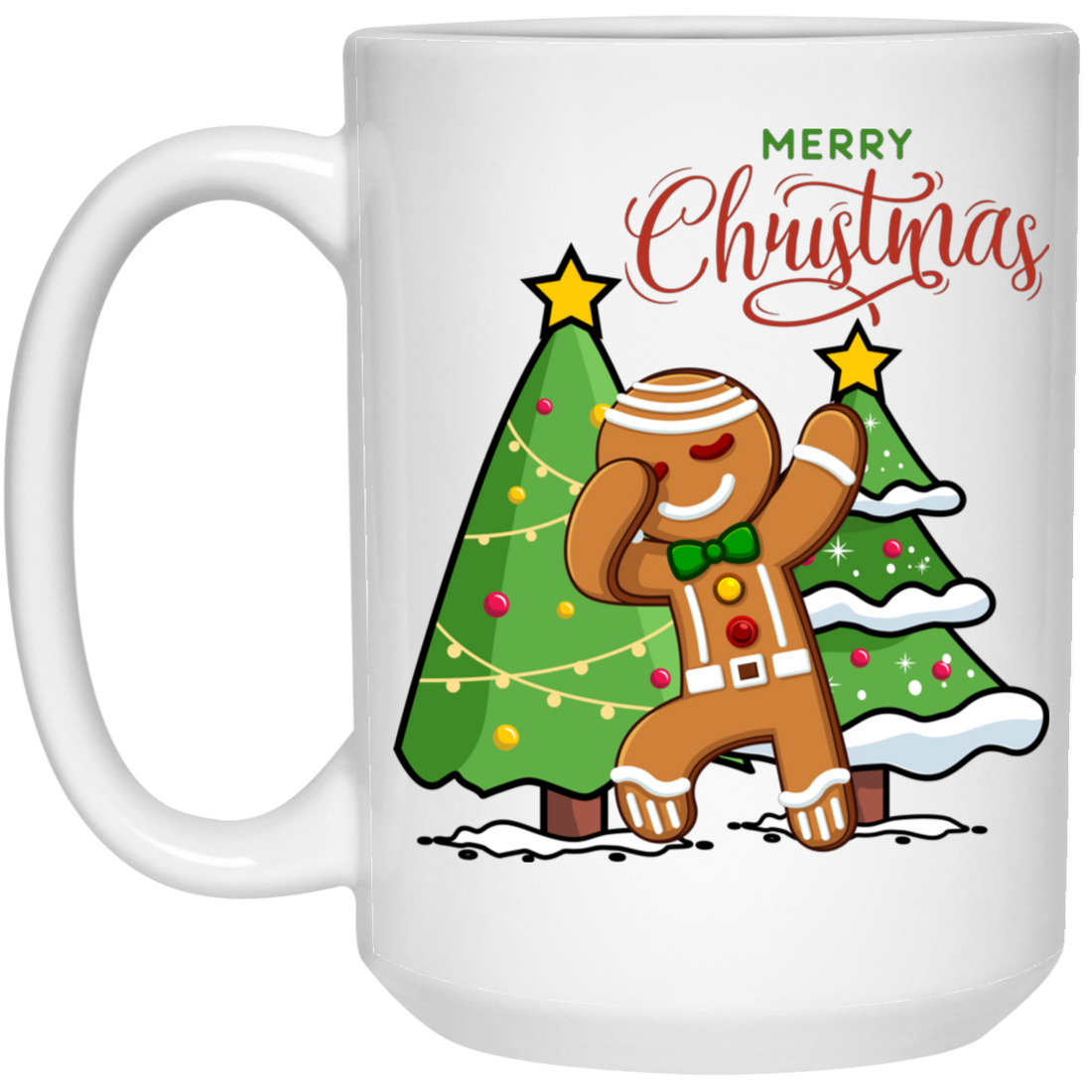 Funny Gingerbread, Dabbing Gingerbread, Funny Christmas, Merry Christmas, Trendy Christmas White Mug