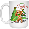 Funny Gingerbread, Dabbing Gingerbread, Funny Christmas, Merry Christmas, Trendy Christmas White Mug