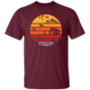 Trekking Camping Hiking Vintage And Retro Camping Outdoor With A Tent And Animals Unisex T-Shirt